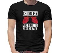 Cross My Hearts Mens T-Shirt Regenerate Doctor Dr David Tennant Gift Black