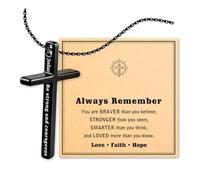 Cross Necklace for Men Boys Gifts Ideas Christian Baptism Confirmation