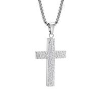 Cross Necklace for Men | Charm Necklace,3D Printed Religious Charm Jewelry with Secret Compartment for Women Men Baptism Casual Occasions