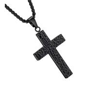 Cross Necklace for Men,Christian Necklace | 3D Printing Pendant Jewelry Charm with Secret Compartment for Men Women Religious Baptism Occasions