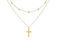 Cross Necklace for Women,14K Gold Necklace, Dainty Cross Pendant, Minimalist Layering Choker, Faith Jewelry Gift for Women Girls Valentine's Day Mother's Day - Elegant & Hypoallergenic