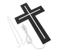 Cross Neon Light Sign USB Plastic 30x20cm for Living Room