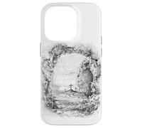Cross of Christ Glorious Resurrection Black & White Ink Art Case for iPhone 14 Pro
