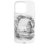 Cross of Christ Glorious Resurrection Black & White Ink Art Case for iPhone 15 Pro Max