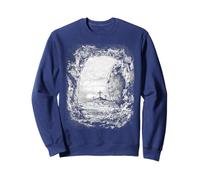 Cross of Christ Glorious Resurrection Black & White Ink Art Sweatshirt