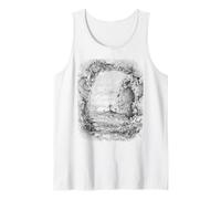 Cross of Christ Glorious Resurrection Black & White Ink Art Tank Top