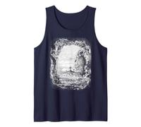 Cross of Christ Glorious Resurrection Black & White Ink Art Tank Top