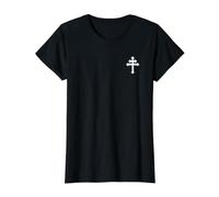 Cross of Lorraine Knights Templar Freemasons Magnum Ring Value Graphic T-Shirt, Women, Black, S