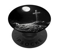Cross On A Hill At Night PopSockets Adhesive PopGrip