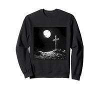 Cross On A Hill At Night Sweatshirt