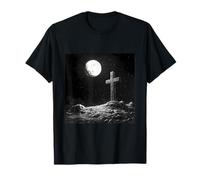 Cross On A Hill At Night T-Shirt