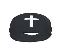 Cross on Black Elevate Your Performance with Fashionable Sweatbands - Ideal for Any Activity!