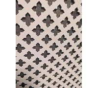 Cross pattern decorative panel for radiator covers, partition walls and home made cabinets. Made from 3mm thick MDF, laser cut. White primed. 120 x 62 cm