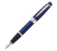 Cross Pens Fountain Pen Bailey Blue Lacquer, Stainless Steel Medium Nib