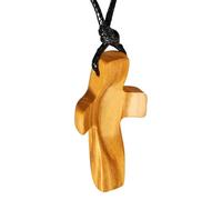 Cross Pendant for Kids - Handmade Bag Jewelry, Small Religious Symbol, Durable Prayer Fidget | Modern Design Christian Wooden Cross for Kids, Adults, Families, Friends, Sp