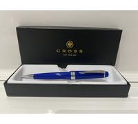 Cross Polished Blue with Silver Chrome Trim Bailey Light Ballpoint Pen With Box