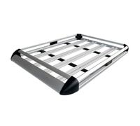 Cross Rail Roof Rack Silver Black Universal Car Roof Rack Cargo Aluminum Alloy Top Luggage Basket With Bars For SUV Railing Roof Bars For Cars(Silver,127x90cm)