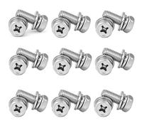 Cross Recessed External Hex Head Screw with Washer Stainless Steel Metric Three Combination Sems M3 M4 M5 M6 M8 M10(M6x30(5pcs))