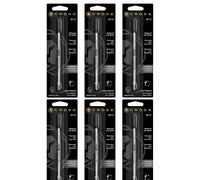 Cross Refill 8513 Ballpoint Pen Medium Black Ink Genuine Cardpack x6 Pack Refill
