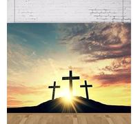 Cross Rejoice Photography Backdrop Church Our Lord Christ God Bless Baptism Baby Shower Background Banner 300x200CM