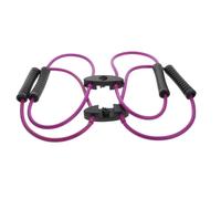 Cross Resistance Stretch Band with Handles for Home Training | Tpe Build, Dual Rings and Anchor Point, Anti-slip Grips, for Yoga, Therapy, Door Frame Use