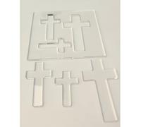 Cross Router Template, Clear Acrylic Ribbon Template, Router Inlay Template, Woodworking Router Template, DIY Craft Template (Model 1)