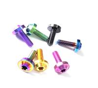 Cross Screw,Flange Screws Titanium M4 M5 M6 Torx Socket Button Head With Collar Bolt 1Pcs(M6x15xblack)