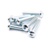 Cross Screw, Round Head Screws,150pcs M5×35mm 8. grade medium carbon steel blue white zinc cross pan head screws, high-strength(M3x16mm500pcs)