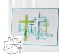 Cross Set Metal Die Cuts,Christmas Pray Fish Cross Cutting Dies Cut Stencils DIY Scrapbooking Decorative Embossing Paper Scrapbooking Card Making