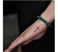 Cross-shaped Finger Tattoo Stickers For Arms, Collarbones, Behind Ears, And Neck; Herbal Design; Waterproof And Long-lasting; Fake Tattoos