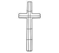 Cross-Shaped Wire Wreath Frame,Metal Cross Garland Form,Cross Metal Wreath Base for Easter Christmas Holiday Religious Church Themed DIY Craft Project (Black)