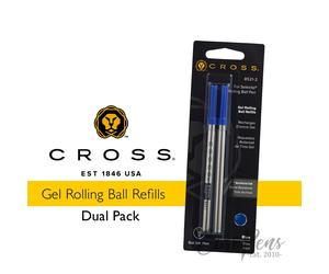 Cross Standard Selectip Gel Ink Rollerball Pen Refill - BLUE (8521) TWIN PACK