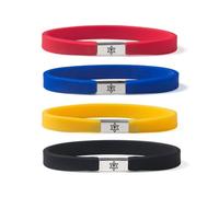 Cross Star of David Bracelet for Men Women,Christian Jewish Messianic Star of David Bracelets Sports Silicone Wristbands Christ Cross Religious Jewelry for Teens & Adults, M, Silicone Metal, Agate