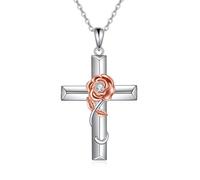 Cross Sterling Silver Butterfly Crystal Cremation Urn Jewelry for Memorial Keepsake Gifts Women