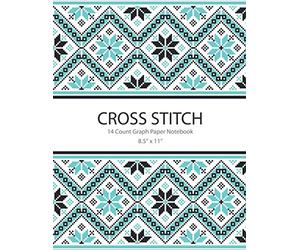 Cross Stitch 14 Count Graph Paper Notebook 8.5" x 11": 110 Pages - 55 Sheets | For Embroidery | Large US Letter Format | 14 Lines per Inch