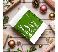 Cross Stitch Advent Calendar,Christmas DIY Festive Stamped Cross Stitch Kits, Crochet Advent Calendar Kit, Christmas Countdown Embroidery Set for Beginners and Craft Lovers