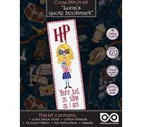 Cross Stitch Bookmark Kit with Luna Lovegood Quote 'You're just as Sane as I am'