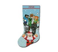 Cross Stitch Christmas Stocking Patterns for Adults, Personalized Counted Modern Easy Embroidery for Beginners, Cute Funny Xmas Simple Holiday Design DIY, Digital Download
