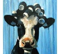 Cross-Stitch Embroidery kit Beginner Dairy Cow Pattern Printing Handicraft Kit Advanced Cross-Stitch 11CT Adult Easy Handmade DIY Home Decoration Living Room Entrance Minimalist Style - 40x50cm
