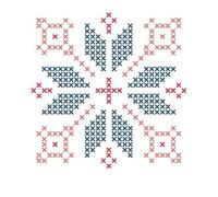 Cross Stitch Festive Shape Men's T-Shirt - White - XL - White