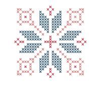 Cross Stitch Festive Shape Women's T-Shirt - White - XL - White