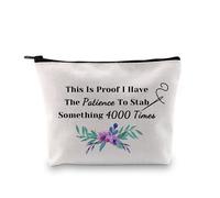 Cross Stitch Gift Cross Stitch Project Bag This is Proof I Have The Patience to Stab Something 4000 Times Sewing Project Bag (Stab Sth. 4000 Times EU)