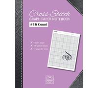 Cross Stitch Graph Paper notebook 16 count: v1-1 Create embroidery designs whith 100 pattern sheets + 10 pages for notes | Large format 8,5"x11" | pink