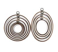 Cross Stitch Hoops Wood Grain ABS Embroidery Stretch Hoop Support Circle Cross Stitch Tool Ring Sewing Accessories(10cm)