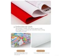 Cross Stitch Kit for Beginners with 14ct and 11ct Printed Canvas, DIY Embroidery Kit for Kitchenware Cartoon Design, Includes Threads, Needles, Full Chart(14CT)