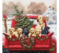 Cross Stitch Kit Luca-S Gold - Labs Truck, BU5009, Needlecraft Kit