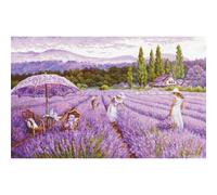 Cross Stitch Kit Luca-S Gold - Lavender Field, BU5008, Needlecraft Kit