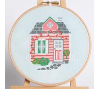 Cross Stitch Kit - Mulberry Cottage for Beginners Modern Kit Includes DMC Threads and Zweigart Fabric