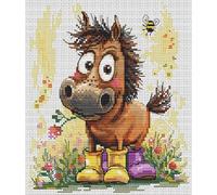 Cross Stitch Kit The Seven Mile Boots, Counted Pattern, 16 x 19 cm
