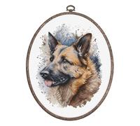 Luca-S Cross Stitch Kit with Hoop Included BC214 The German Shepherd